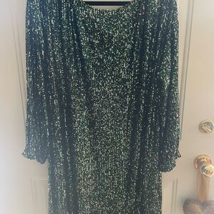 Reitmans Black Sequin Long Sleeve Dress